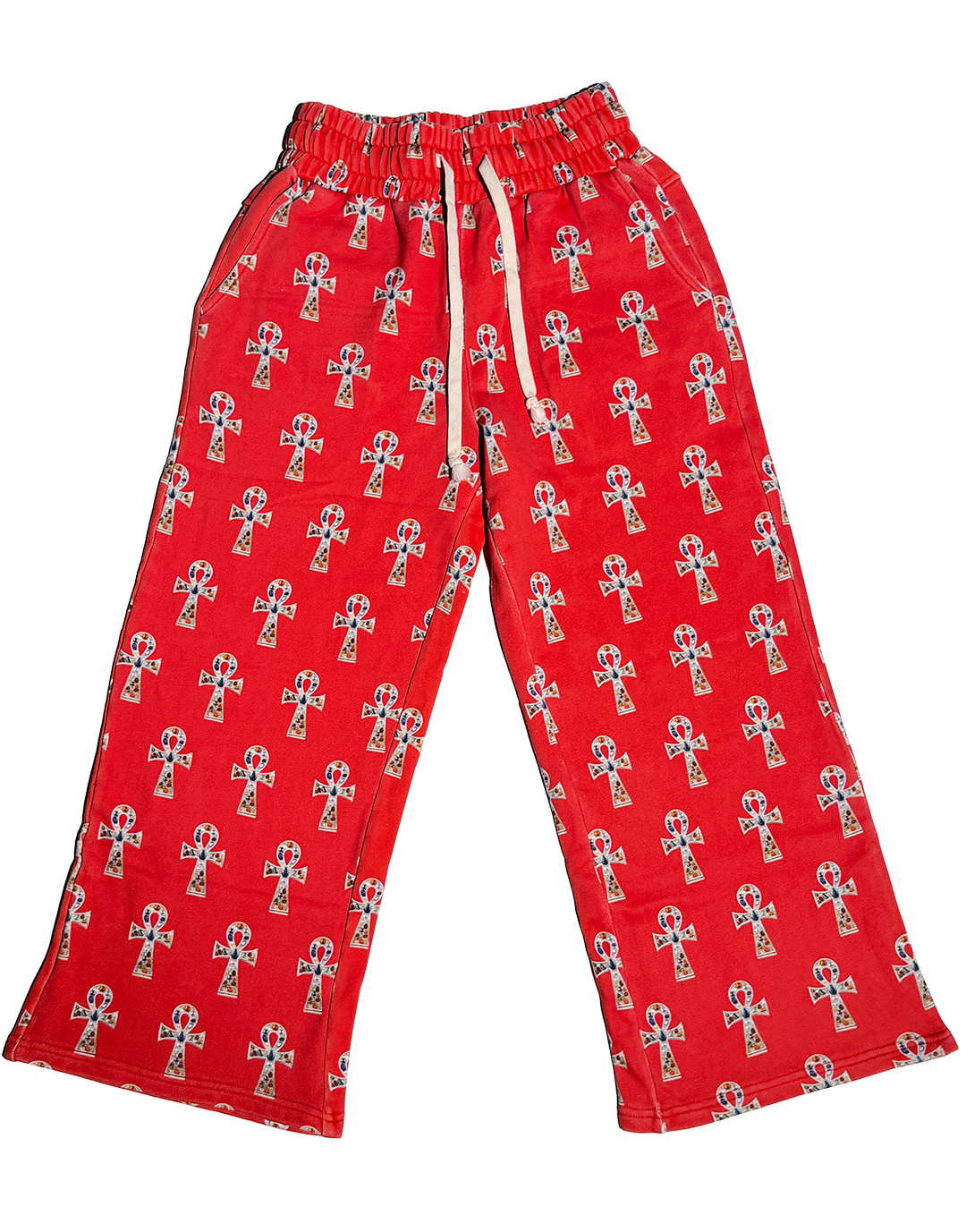 Red Key Of Life Ankh Pants