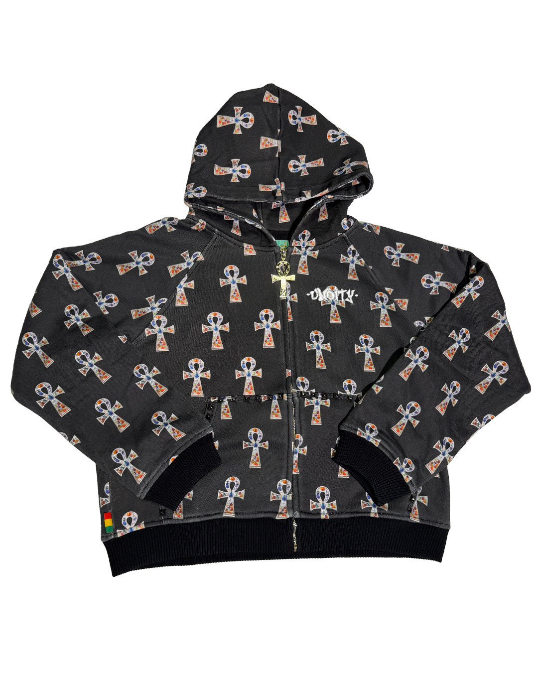 Black Key Of Life Ankh Hoodie