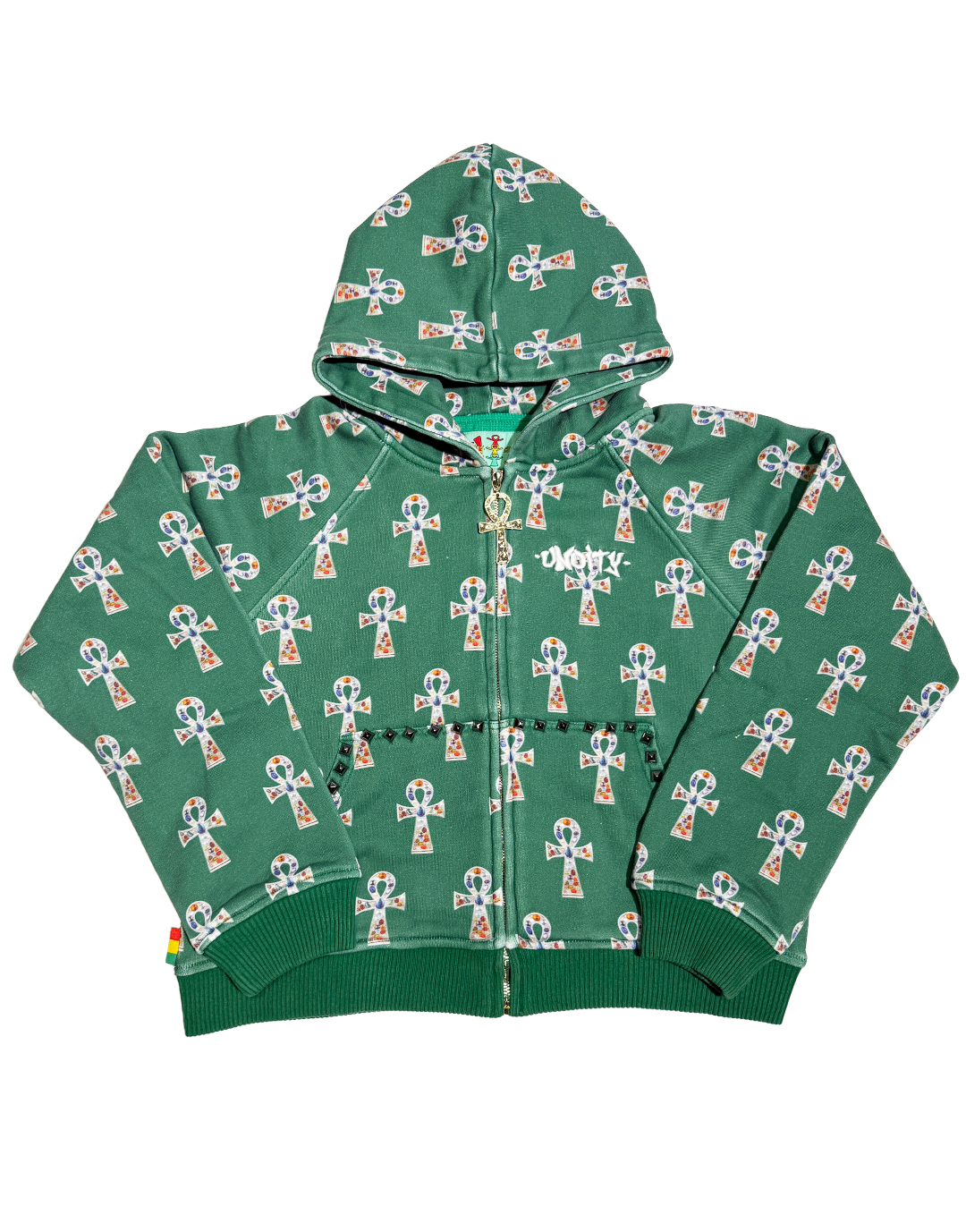 Green Key Of Life Ankh Hoodie