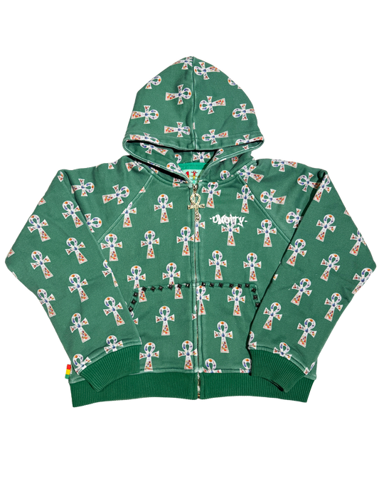 Green Key Of Life Ankh Hoodie